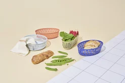 Hay Korb Panier Metall Blau / O 22 Cm - Stahl - Hellblau Shop