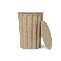 Ferm Living Korb Paper Papierfaser Beige / Deckel - 100% Recycling-Papiermasse Und Biologisch Abbaubar - Beige-Marron Clearance