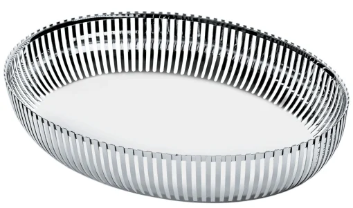 Alessi Korb Pch06 Par Pierre Charpin Metall / Oval - 26 X 20 Cm - Stahl New
