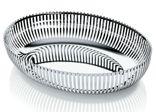 Alessi Korb Pch06 Par Pierre Charpin Metall / Oval - 26 X 20 Cm - Stahl New