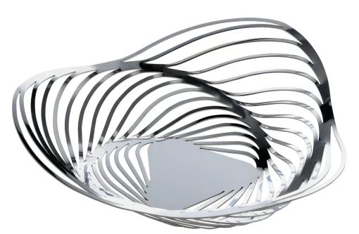 Alessi Korb Trinity Metall / O 26 X H 7 Cm - Stahl Poliert Clearance