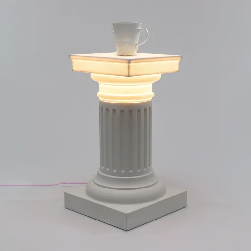 Seletti Lampe Las Vegas Plastikmaterial/ Beistelltisch - 28 X 28 X H 50 Cm - Weis Store