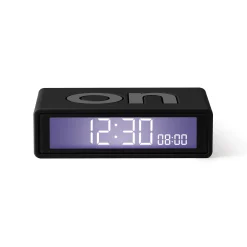 Lexon Lcd-Wecker Flip + Travel Plastikmaterial/ Wendbarer Mini-Reisewecker - Schwarz Outlet