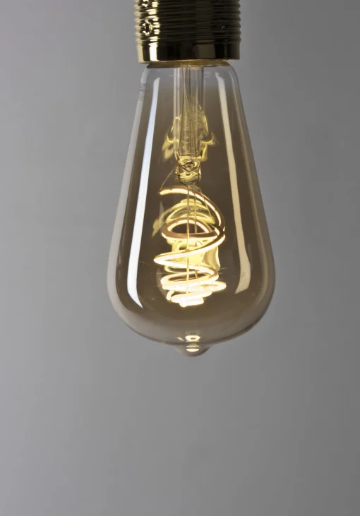 Pop Corn Led-Gluhbirne E27 Mit Gluhfaden Shanghai Nipple Spiral Glas / 4,5 W = 45 W - Gold Store