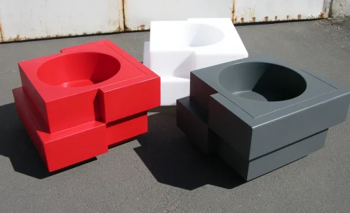 Slide Leuchtender Blumentopf Cubic Yo Lumineux Plastikmaterial- Weis Sale