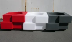 Slide Leuchtender Blumentopf Cubic Yo Lumineux Plastikmaterial- Weis Sale