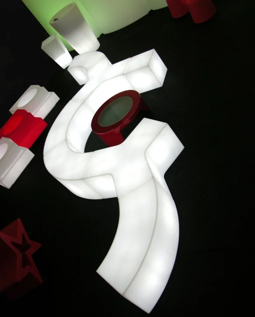 Slide Leuchtender Blumentopf Cubic Yo Lumineux Plastikmaterial- Weis Sale
