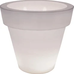 Serralunga Leuchtender Blumentopf Vas One Light Plastikmaterial - Weis Flash Sale