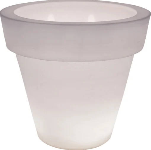Serralunga Leuchtender Blumentopf Vas One Light Plastikmaterial - Weis Flash Sale