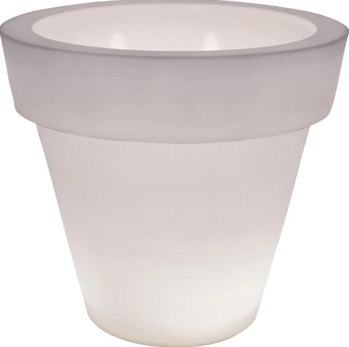 Serralunga Leuchtender Blumentopf Vas-Two Light Plastikmaterial - Weis Flash Sale