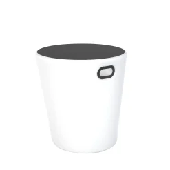Fermob Leuchtender  Hocker Inoui Led Metall Plastikmaterial Schwarz / Tisch - Kabellos / Bluetooth - Karbon - Weis Best Sale