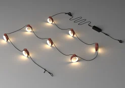 Fermob Lichtgirlande Im Freien Hoop Led Plastikmaterial Rot Led / 12 Meter / Bluetooth - Okkerrot Fashion