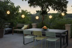 Fermob Lichtgirlande Im Freien Hoop Led Plastikmaterial Rot Led / 12 Meter / Bluetooth - Okkerrot Fashion