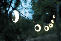 Fermob Lichtgirlande Im Freien Hoop Led Plastikmaterial Rot Led / 12 Meter / Bluetooth - Okkerrot Fashion