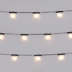 Seletti Lichtgirlande Im Freien Sagra Led Textil Weis Schwarz Led / 6 Stoffwimpel - Fur Haus Und Garten - Schwarz - Weis Outlet