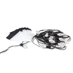 Seletti Lichtgirlande Im Freien Sagra Led Textil Weis Schwarz Led / 6 Stoffwimpel - Fur Haus Und Garten - Schwarz - Weis Outlet