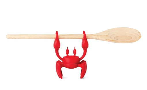 Pa Design Loffelablage Red Le Crabe Plastikmaterial/ Topfdeckel-Offenhalter - Rot Flash Sale