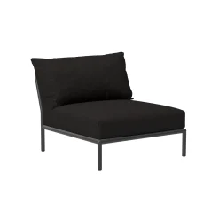Houe Lounge Sessel Level 2 Textil Schwarz / Extra Weiche Ruckenlehne - Kohle Hot