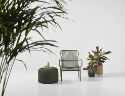 Vincent Sheppard Lounge Sessel Loop Lounge Plastikmaterial Textil/ Stapelbar - Bespannung Handgeflochtenes Polyethylen - Grun Fashion