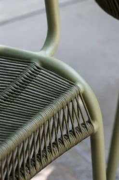 Vincent Sheppard Lounge Sessel Loop Lounge Plastikmaterial Textil/ Stapelbar - Bespannung Handgeflochtenes Polyethylen - Grun Fashion