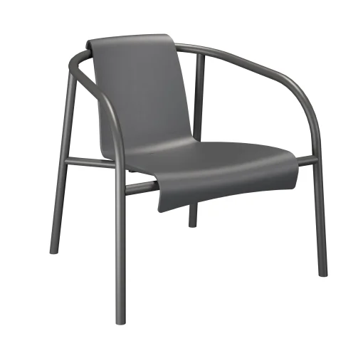 Houe Lounge Sessel Nami Plastikmaterial Grau / Recycling-Kunststoff - Dunkelgrau Sale