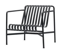 Hay Lounge Sessel Palissade Metall Grau Schwarz / Mit Niedriger Ruckenlehne - R & E Bouroullec - Anthrazit Cheap