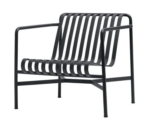 Hay Lounge Sessel Palissade Metall Grau Schwarz / Mit Niedriger Ruckenlehne - R & E Bouroullec - Anthrazit Cheap