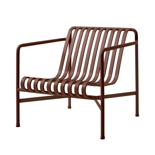Hay Lounge Sessel Palissade Metall Rot / Niedrige Ruckenlehne - R & E Bouroullec - Oxidrot Flash Sale