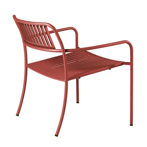 Tolix Lounge Sessel Patio Lames Metall Rot Orange / Latten - Edelstahl - Tawny Rust Clearance