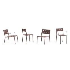 Hay Lounge-Sessel Stapelbar Balcony Metall Rot / Stahl - Oxidrot Cheap