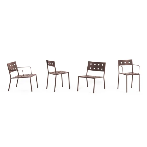 Hay Lounge-Sessel Stapelbar Balcony Metall Rot / Stahl - Oxidrot Cheap