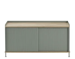 Muuto Lowboard Enfold Metall Grun Holz Natur / Stahl & Eiche Natur - Altgrun - Eiche Natur Cheap