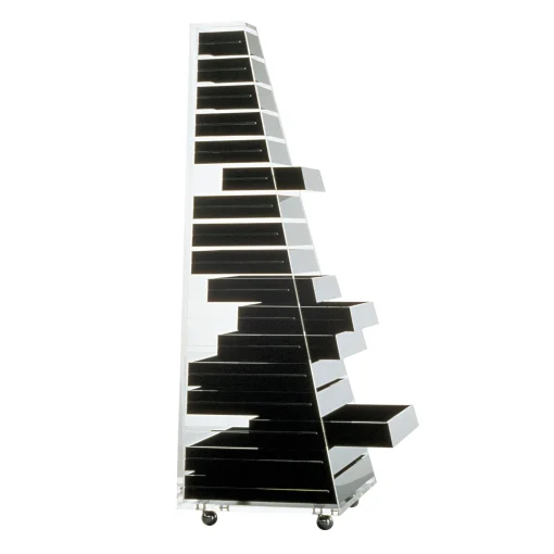 Cappellini Möbel Mit Schubladen Pyramid Plastikmaterial Schwarz / Shiro Kuramata, 1968 - 70 X 60 X H 183 Cm - Schwarz - Transparent Best Sale