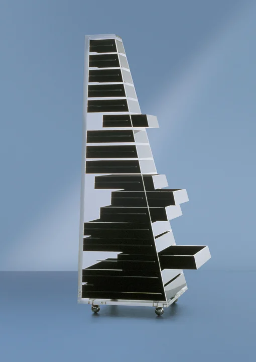 Cappellini Möbel Mit Schubladen Pyramid Plastikmaterial Schwarz / Shiro Kuramata, 1968 - 70 X 60 X H 183 Cm - Schwarz - Transparent Best Sale