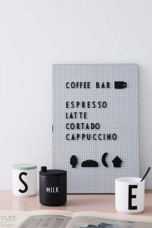 Design Letters Memo Board A3 Plastikmaterial Grau / L 30 Cm X H 42 Cm - Hellgrau Cheap