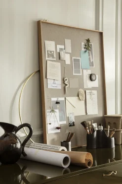 Ferm Living Memo Board Scenery Holz Natur / & Kork Mit Stoff Bezogen - Beige - Eiche Natur Sale