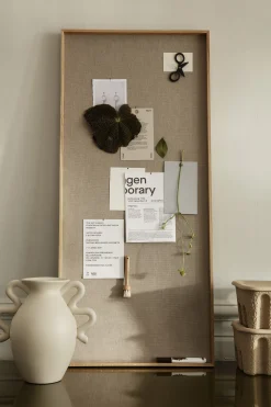 Ferm Living Memo Board Scenery Holz Natur / & Kork Mit Stoff Bezogen - Beige - Eiche Natur Flash Sale