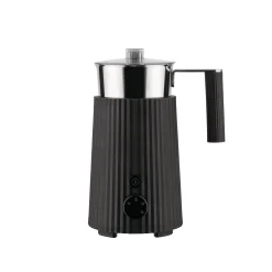 Alessi Milchaufschaumer Plisse Plastikmaterial/ Wiederaufladbar - Schwarz New