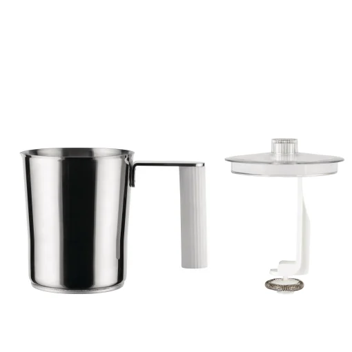 Alessi Milchaufschaumer Plisse Plastikmaterial/ Wiederaufladbar - Weis Shop