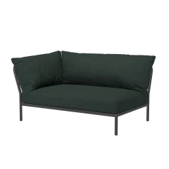 Houe Modulares Gartensofa Level 2 Textil Grun / Extra Weiche Ruckenlehne - Eckmodul Links - L 139 X T 92,5 Cm - Alpengrun Best