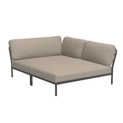 Houe Modulares Gartensofa Level Cozy Textil Beige / Tiefe Sitzflache - Eckmodul Rechts L 173,5 X T 139 Cm - Online