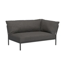 Houe Modulares Gartensofa Level 2 Textil / Extra Weiche Ruckenlehne - Eckmodul Rechts - L 139 X T 92,5 Cm - Grau Store