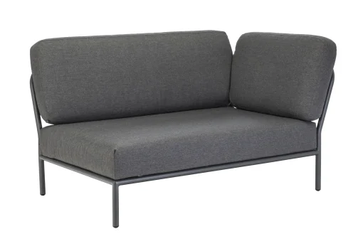 Houe Modulares Gartensofa Level Textil / Eckmodul Rechts - Stoffbezug - Grau Fashion