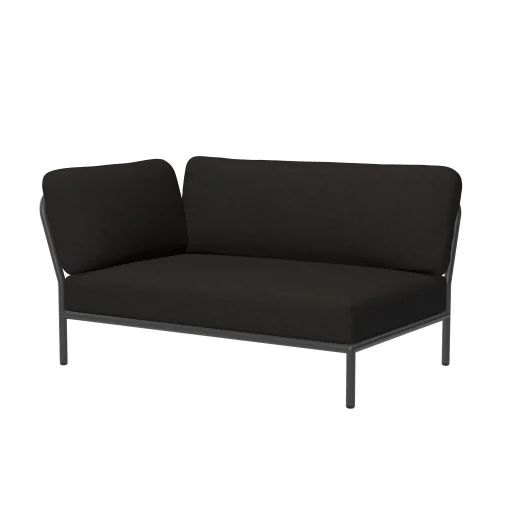 Houe Modulares Gartensofa Level Textil Schwarz / Eckmodul Links - L 139 X T 92,5 Cm - Kohle Best Sale