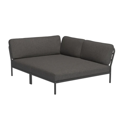 Houe Modulares Gartensofa Level Cozy Textil / Tiefe Sitzflache - Eckmodul Rechts L 173,5 X T 139 Cm - Grau Hot