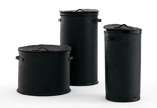 Opinion Ciatti Mulleimer  Plastikmaterial / Korb Aus Gummimaterial - O 32 Cm X H 60 Cm - Schwarz Clearance