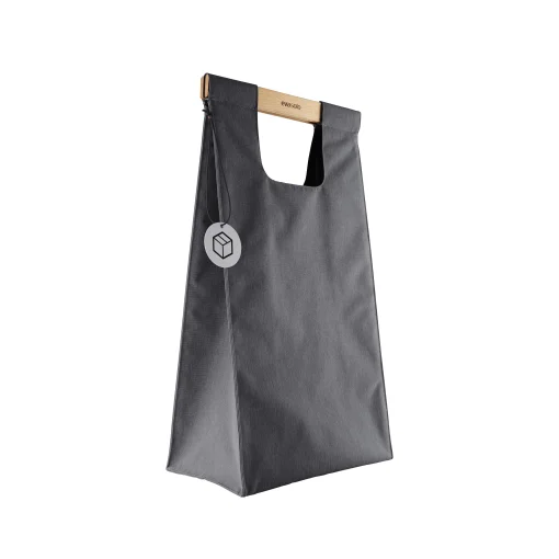 Eva Solo Mulltrennsack  Textil Grau / 28 L -  Nylon & Holz - Buche - Grau Flash Sale