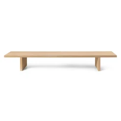 Ferm Living Niedrige Konsole Kona Holz Natur / L 140 X H 20 Cm - Eiche Hell Shop