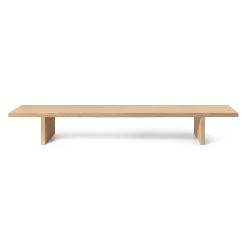 Ferm Living Niedrige Konsole Kona Holz Natur / L 140 X H 20 Cm - Eiche Hell Shop