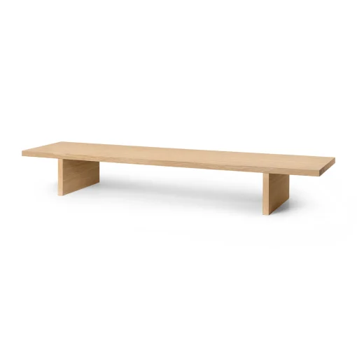Ferm Living Niedrige Konsole Kona Holz Natur / L 140 X H 20 Cm - Eiche Hell Shop